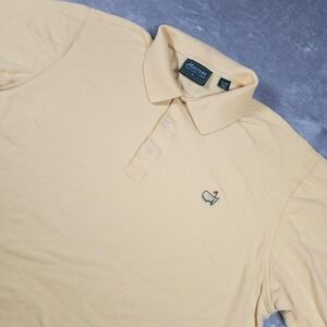 Masters Golf Shirt Mens XL Yellow Pima Cotton Polo Augusta National Rory McIlroy